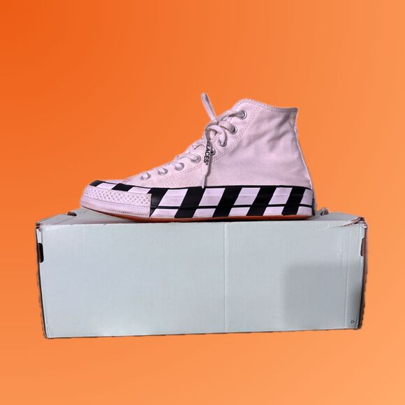 Size 8 - Off-White Converse Chuck Taylor All-Star '70 Hi White Black Orange 2018 - Picture 4 of 9